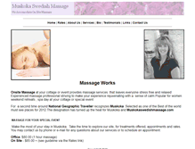Tablet Screenshot of muskokaswedishmassage.com